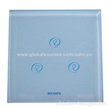 Intelligent Touch Screen Switch, 3 Gang Tempering Glass